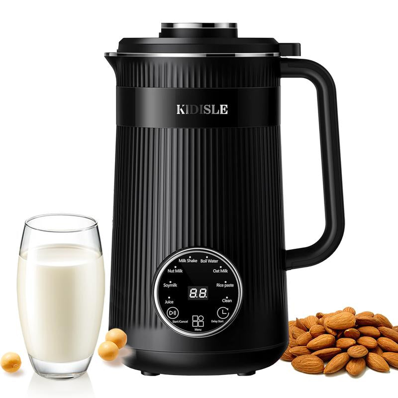 KIDISLE 8-In-1 Multifunctional Automatic Nut Milk Machine & Coffee Maker 32Oz Auto Self-Cleaning Delay Start Keep Warm Boil Water Stainless Steel Black/White - Kitchen Appliances